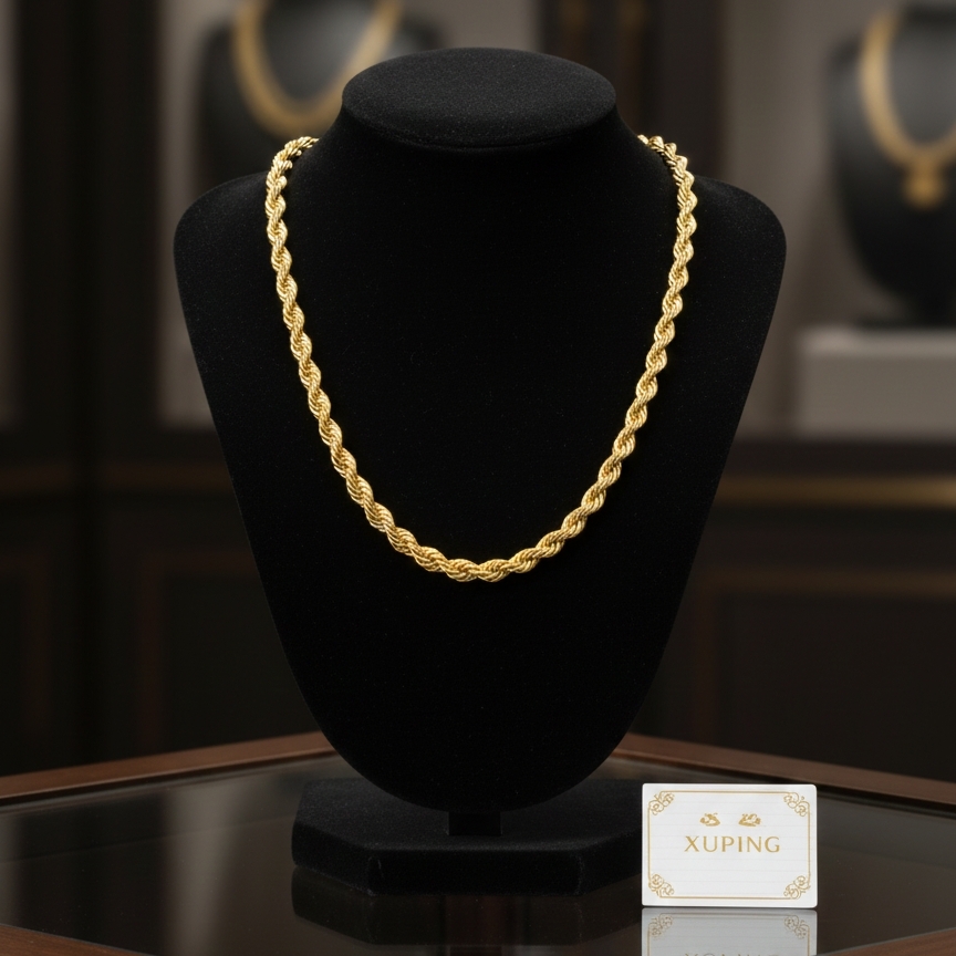 Ping Luxurious Gold Twisted Necklace
